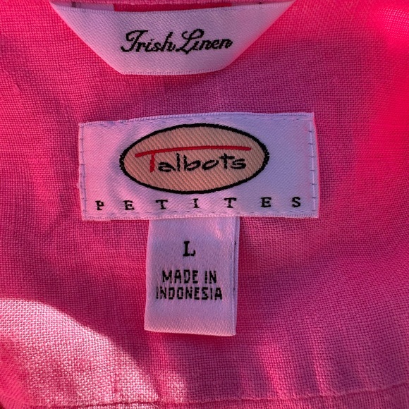 Talbots Petites Irish Linen Button-Down Shirt - Size L - Picture 5 of 5